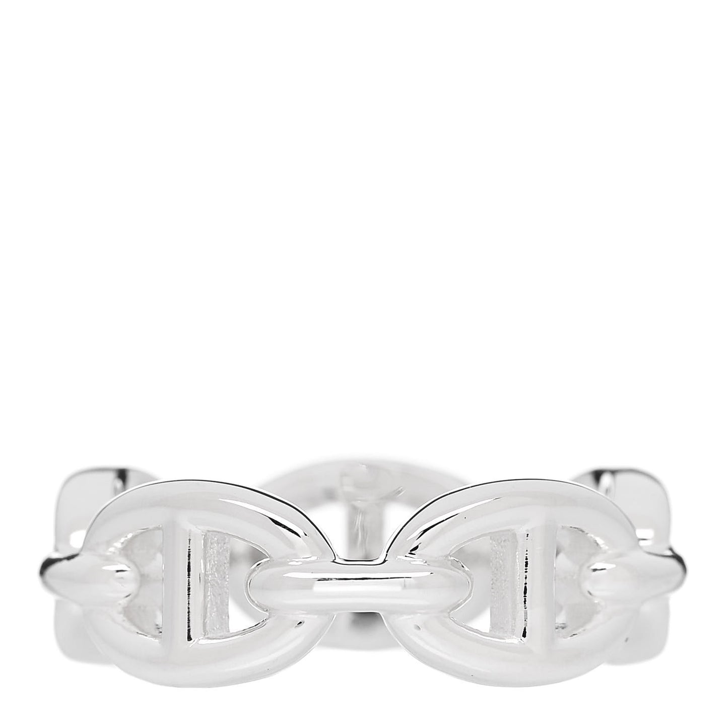 Sterling Silver PM Chaine d'Ancre Enchainee Band Ring 53 6.5