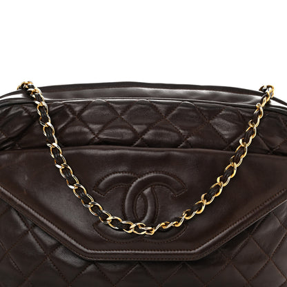 Chanel Lambskin Quilted Tassel Camera Case Brown 8 of 10