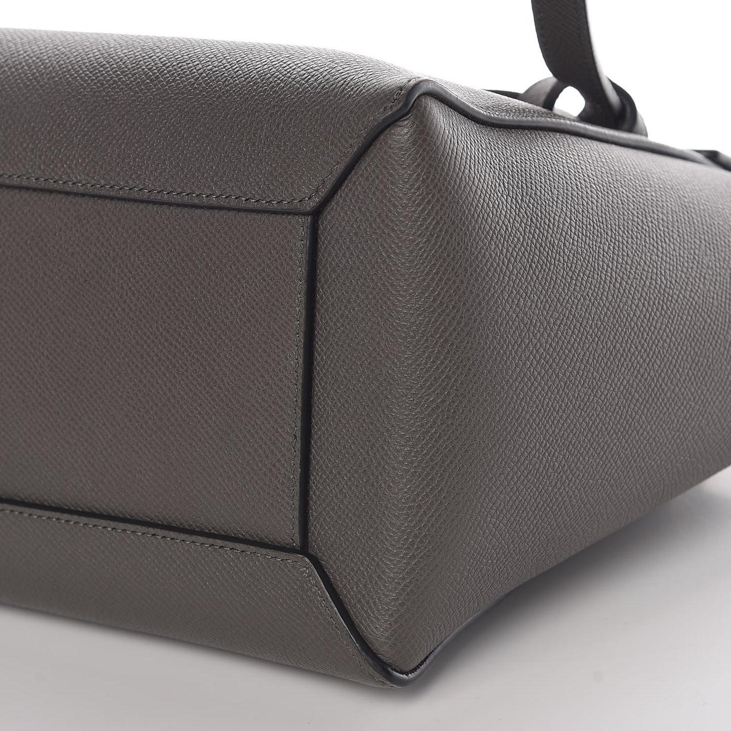 Grained Calfskin Micro Belt Bag Grey