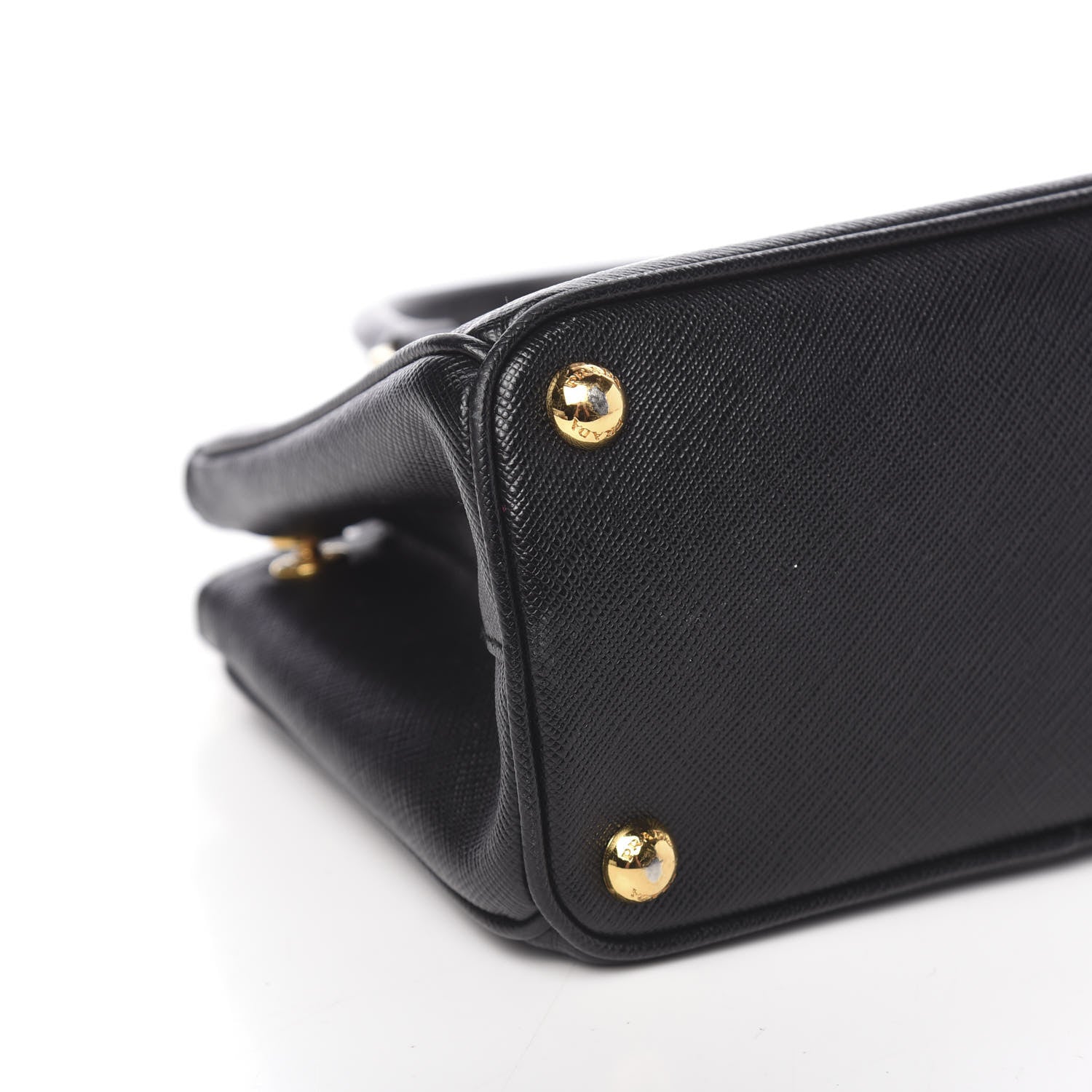 Prada Saffiano Lux Micro Galleria Double Zip Tote Black 8 of 10