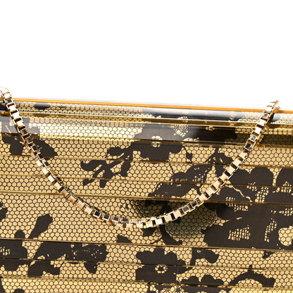Jimmy Choo Acrylic Lace Sweetie Clutch Gold Black 7 of 10