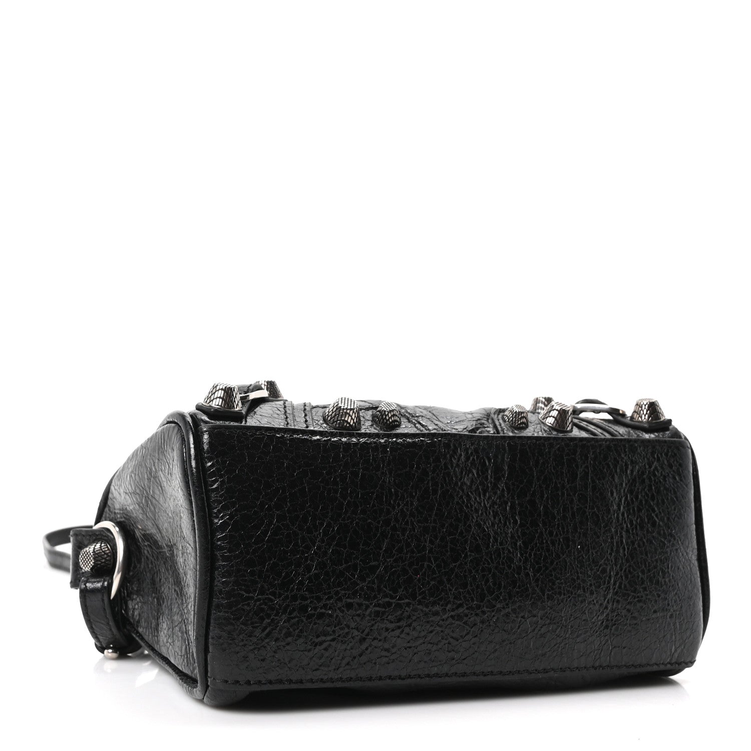Balenciaga Agneau Arena Crystal Neo Nano Cagole Handbag Black 9 of 21
