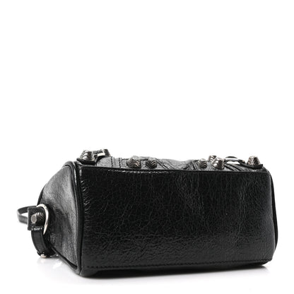 Balenciaga Agneau Arena Crystal Neo Nano Cagole Handbag Black 9 of 21