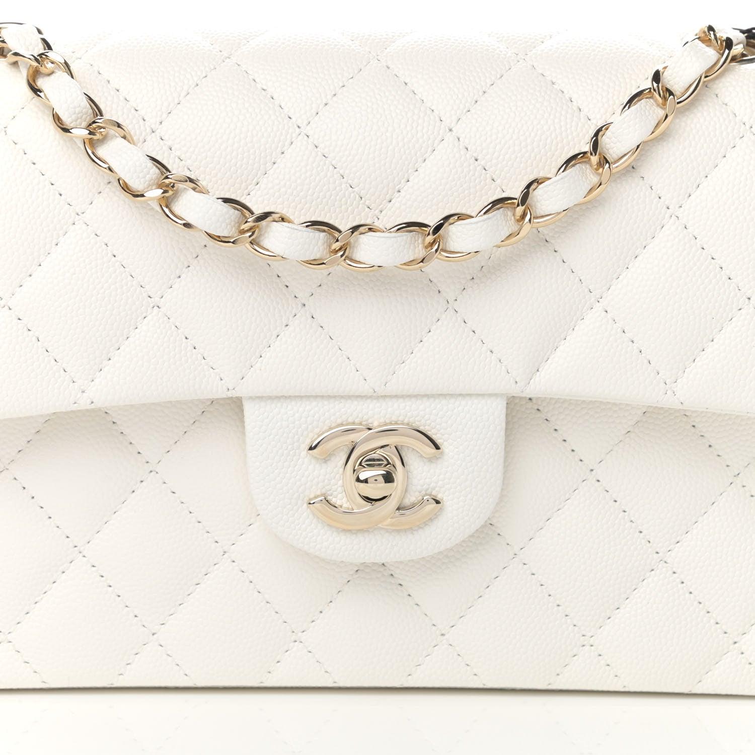 Chanel Caviar Quilted Small Double Flap White 8 of 16