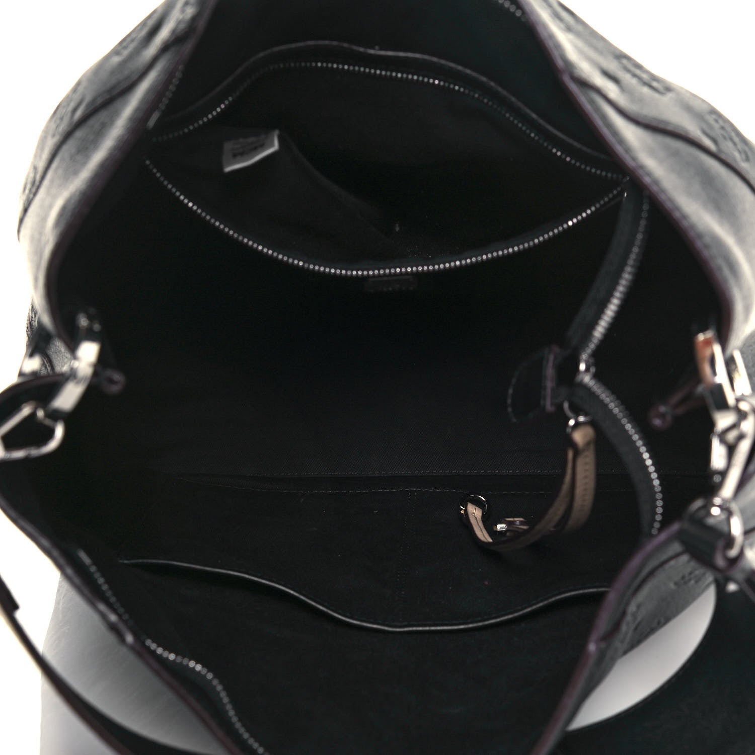 MCM Calfskin Ottomar Monogram Large Klara Hobo Black 4 of 14