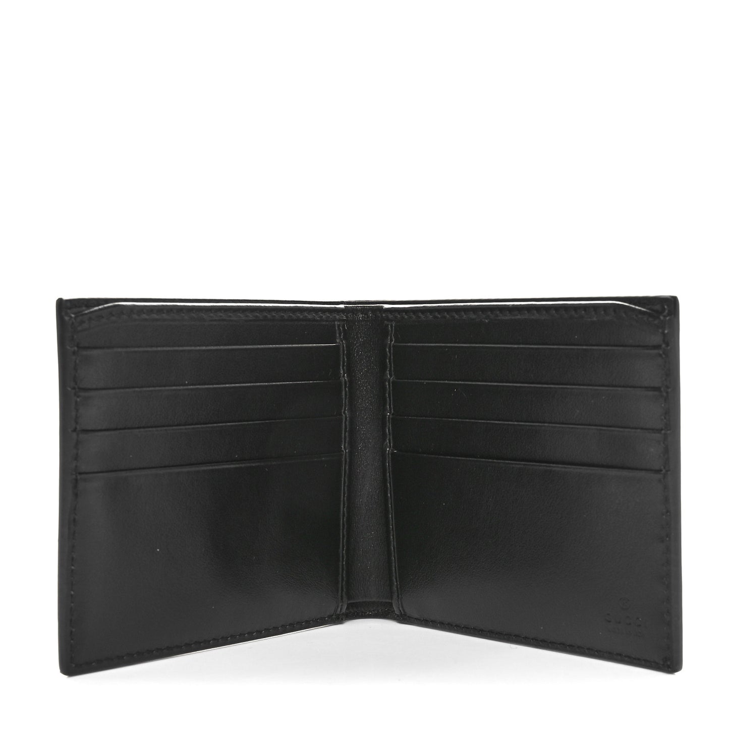 Plutone Calfskin Logo Bi-Fold Wallet Black