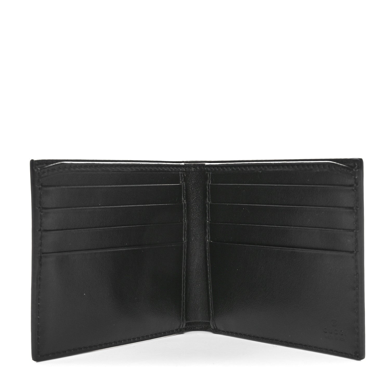 Gucci Plutone Calfskin Logo Bi-Fold Wallet Black 6 of 9
