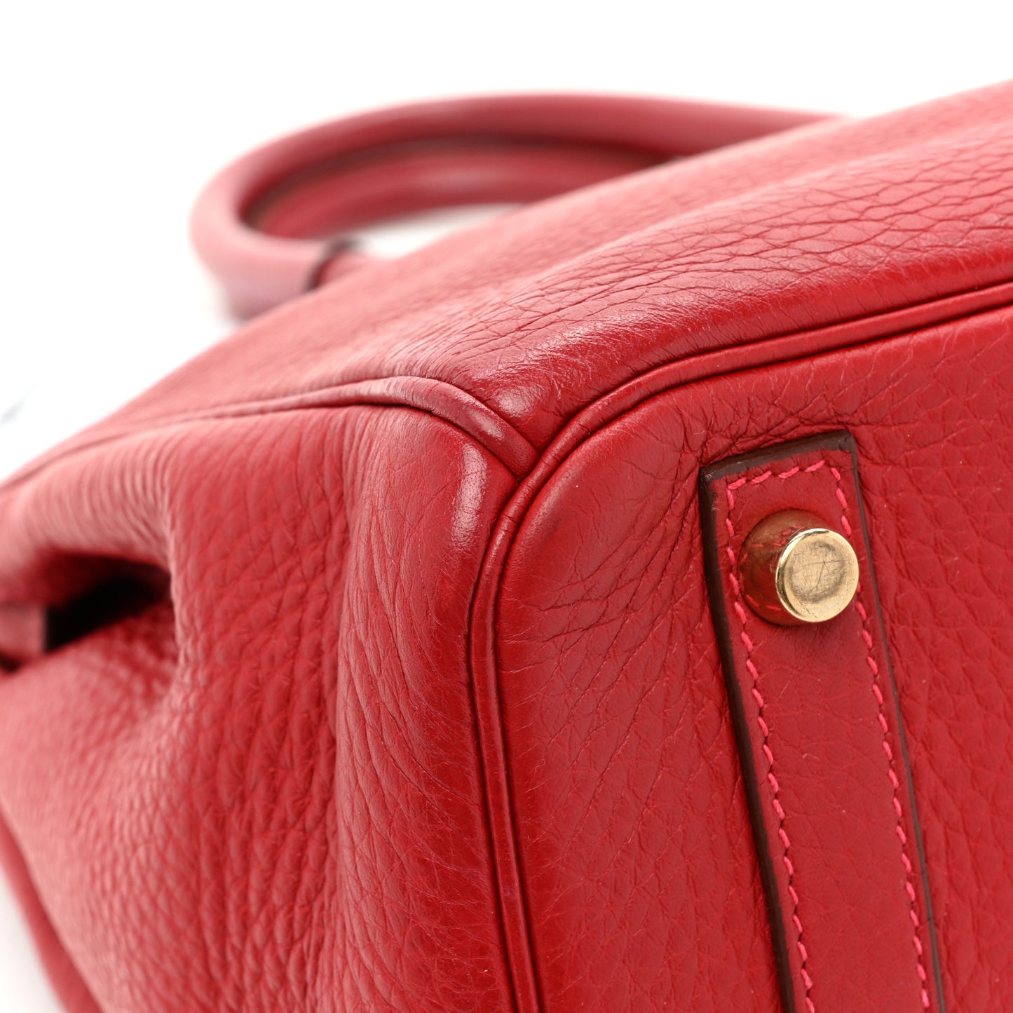 Taurillon Clemence Birkin 30 Rouge Vif