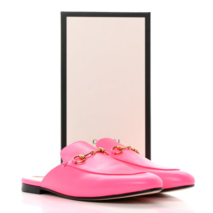 Gucci Calfskin Womens Princetown Slippers 40.5 Fuxia Fluo 11 of 11