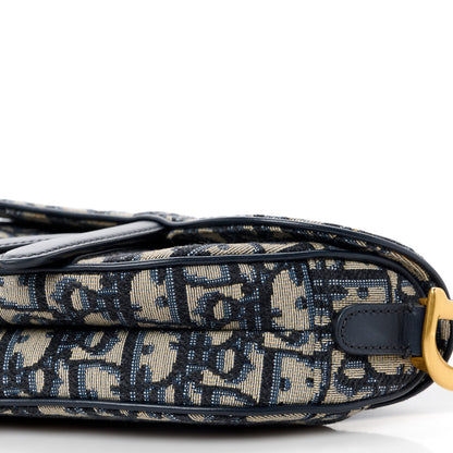 Christian Dior Oblique Mini Saddle Bag Blue 10 of 10
