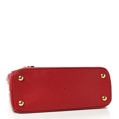 Prada Saffiano Small Galleria Double Zip Tote Fuoco 4 of 12