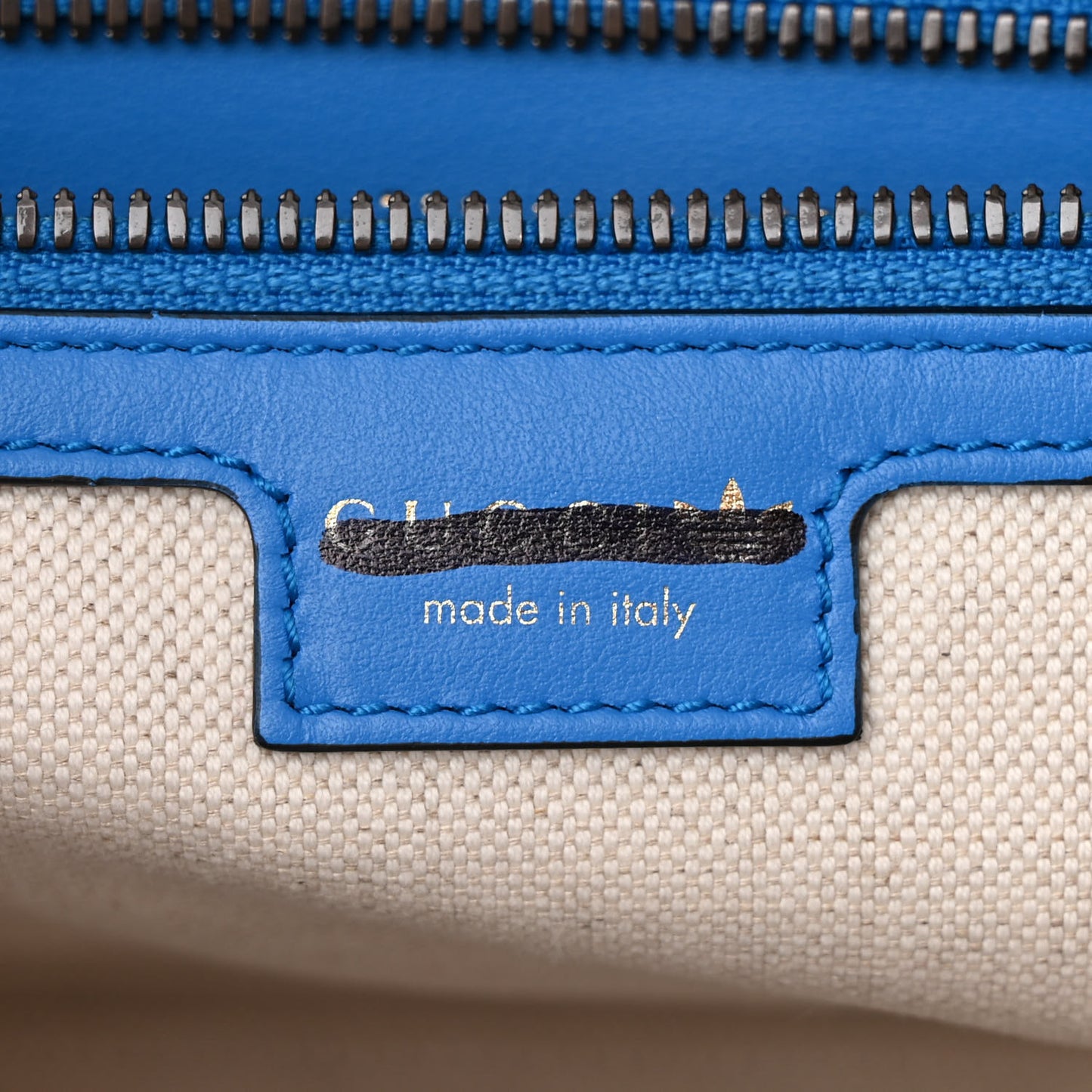 X ADIDAS Calfskin Trefoil Web GG Marmont Medium Duffle Bag Blue