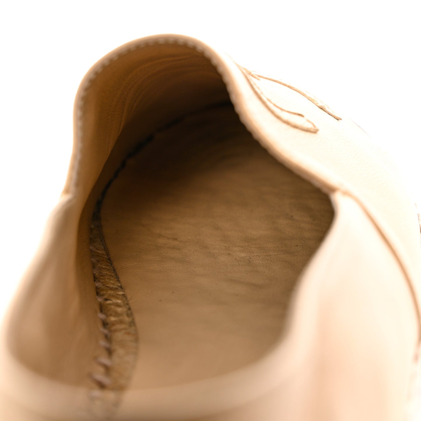 Lambskin CC Espadrilles 40 Beige Black