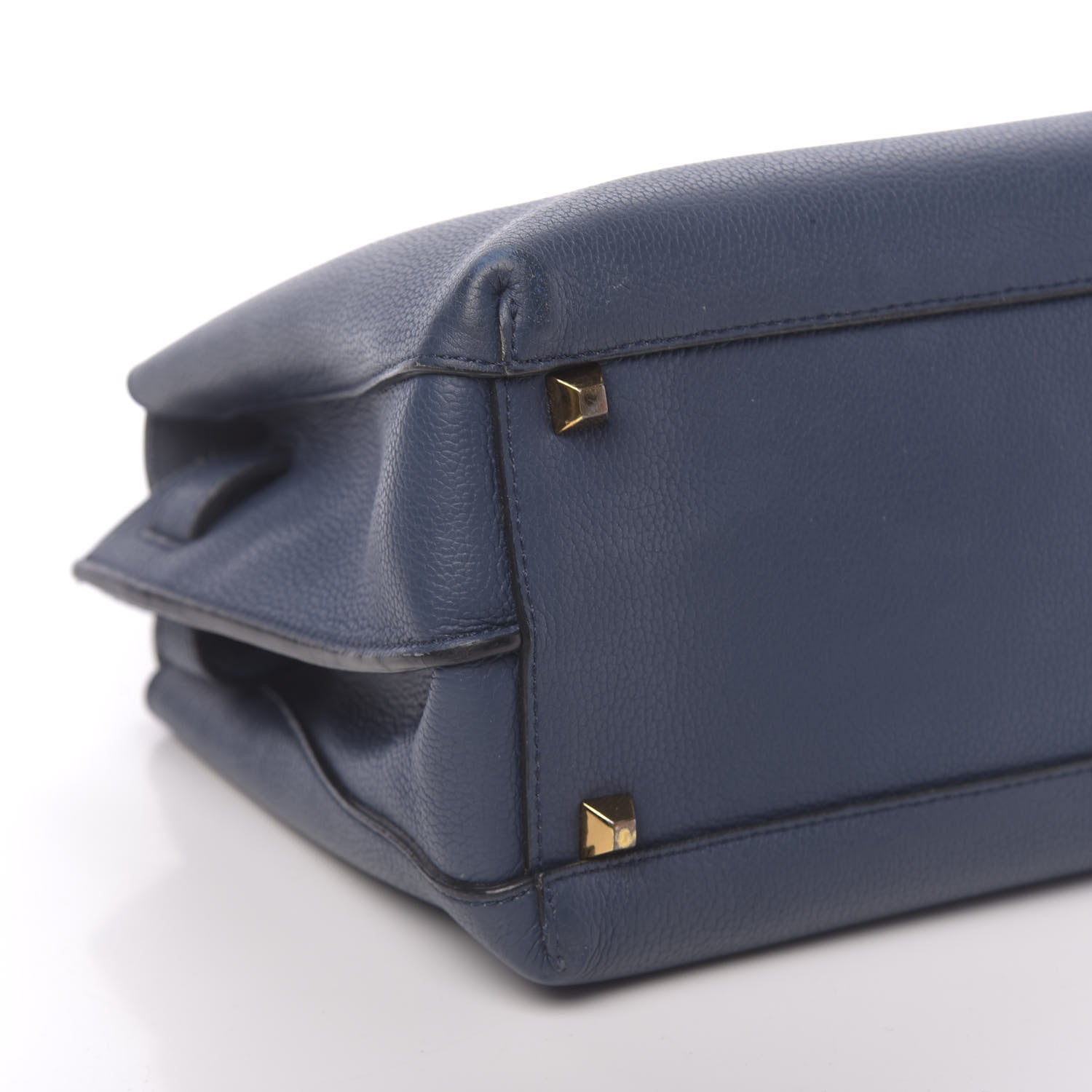 MCM Grained Calfskin Medium Milla Tote Navy 9 of 12