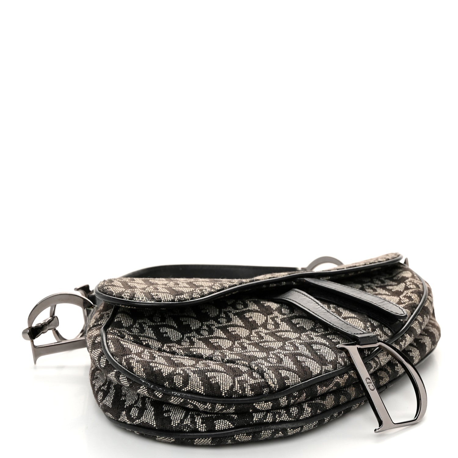 Christian Dior Oblique Saddle Bag Black 4 of 11