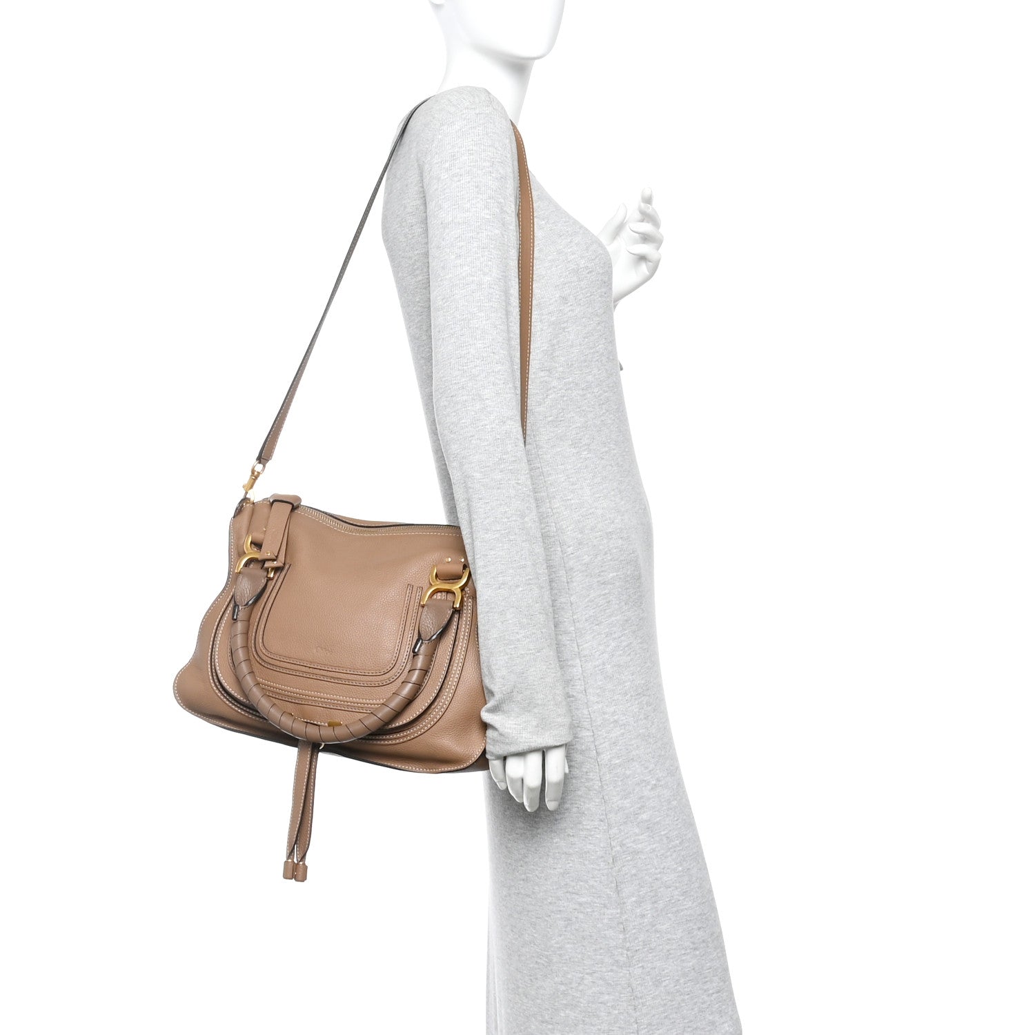 Chloe Calfskin Medium Marcie Satchel Nut 2 of 9