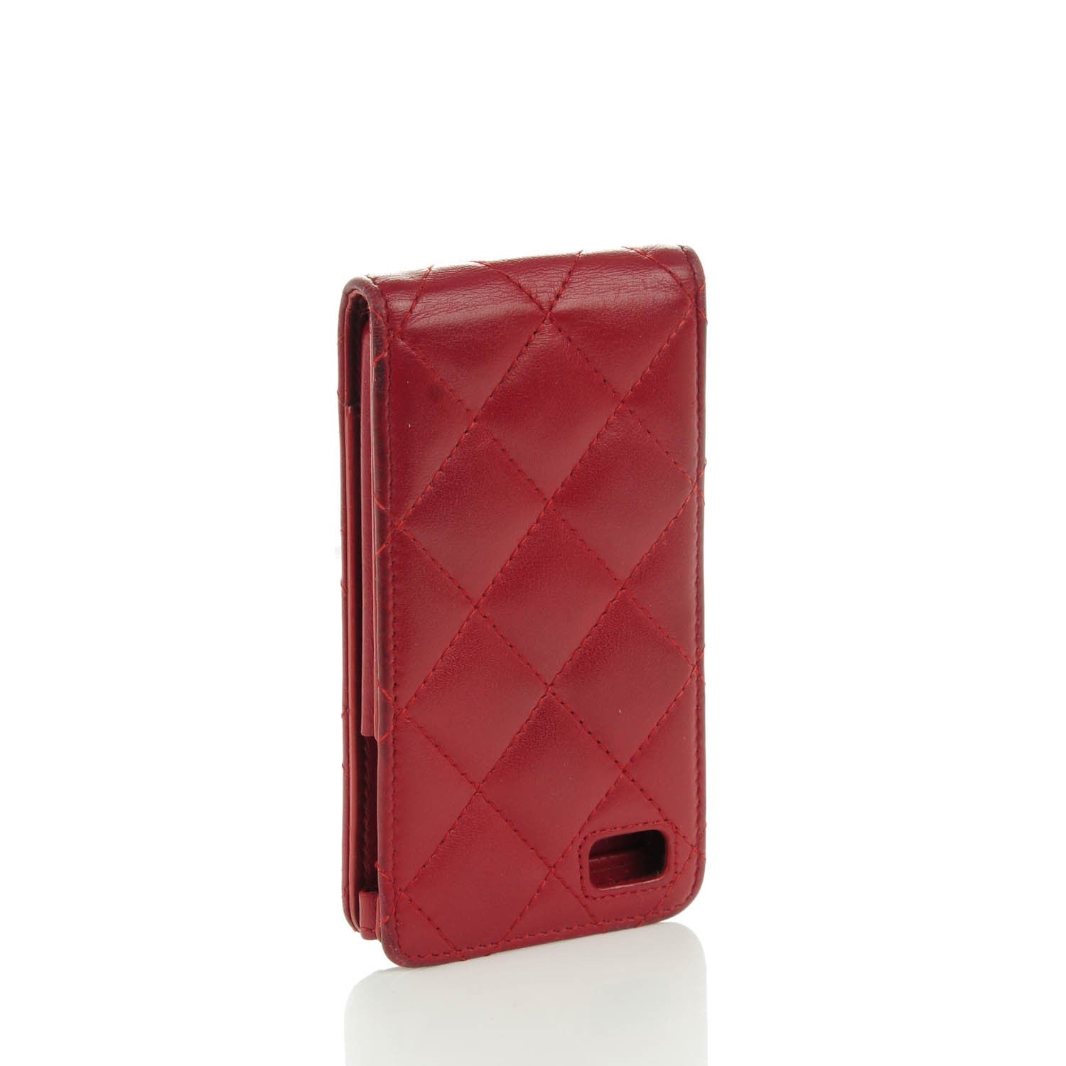 Chanel Lambskin Quilted iPhone 4 Case Red 3 of 10
