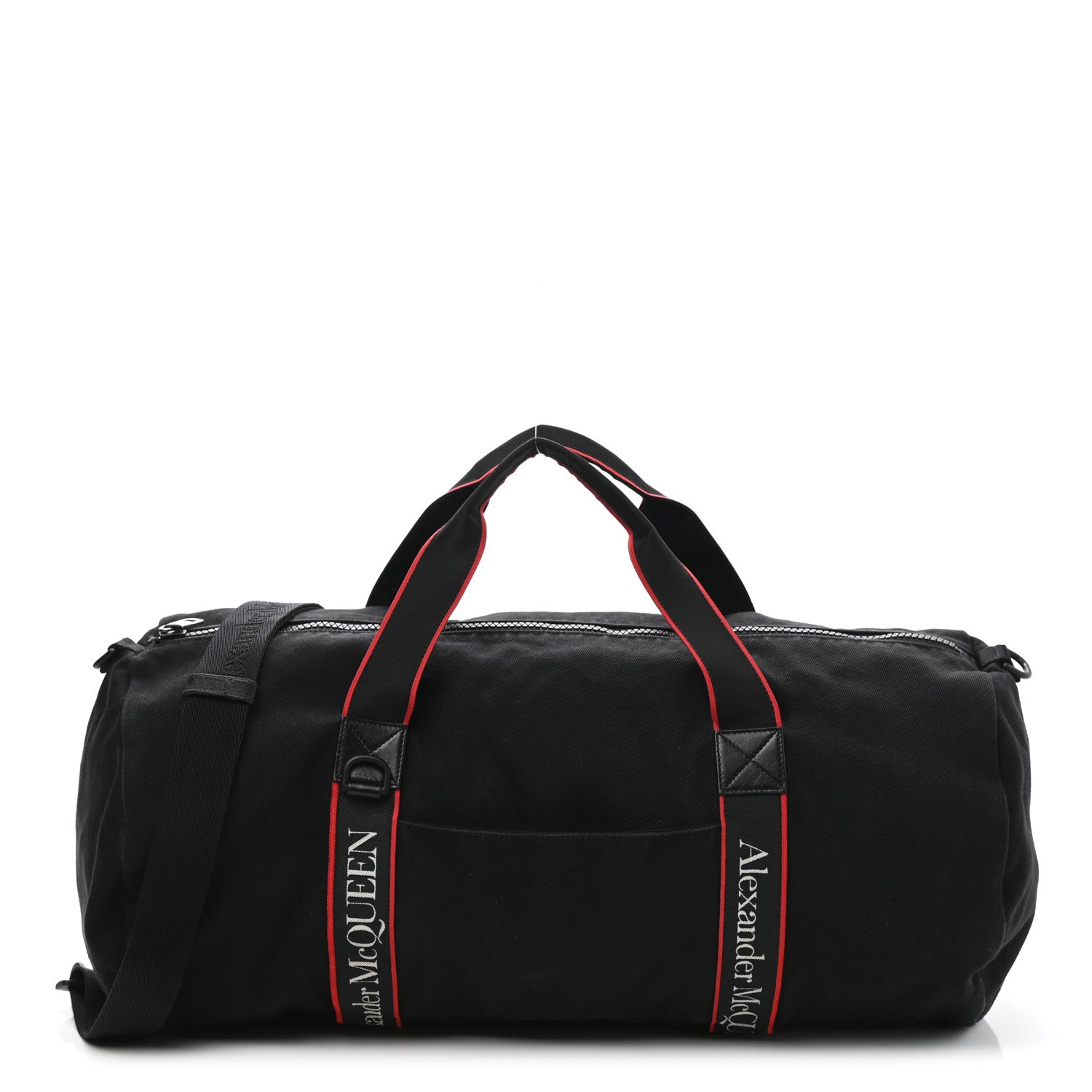 Alexander McQueen Canvas Selvedge Duffle Black Red 1 of 8