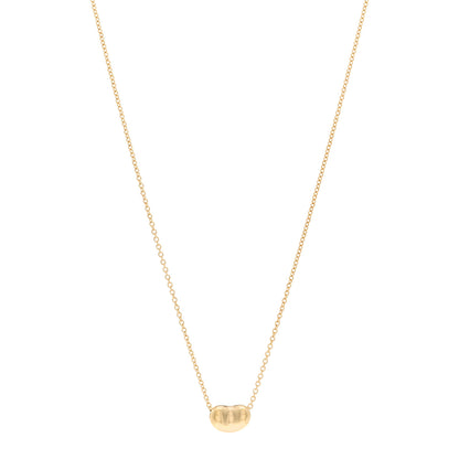 Tiffany 18K Yellow Gold 9mm Elsa Peretti Bean Pendant Necklace 1 of 4