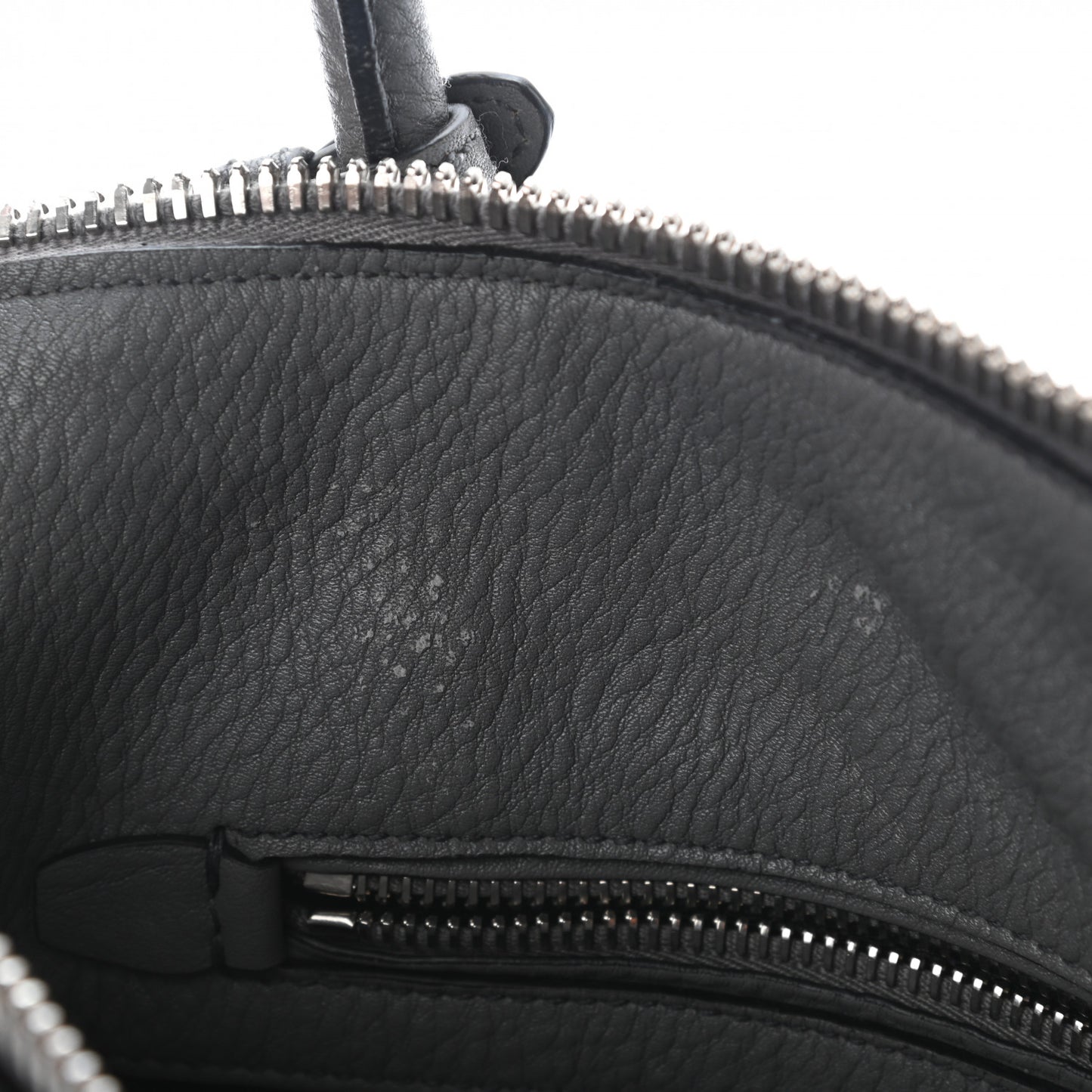 Vitello Daino Side Zip Tote Marmo