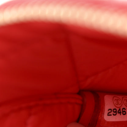 Chanel Patent Calfskin Quilted Large Vanity Pouch Red 7 of 7