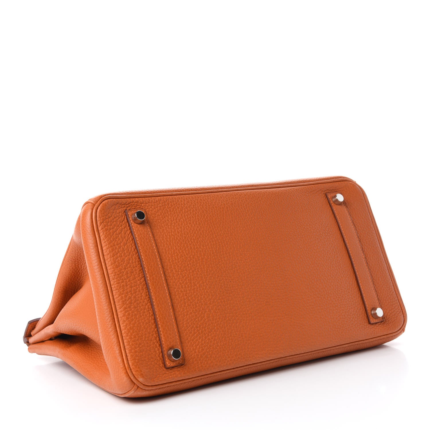 Hermes Taurillon Clemence Birkin 35 Orange 4 of 10