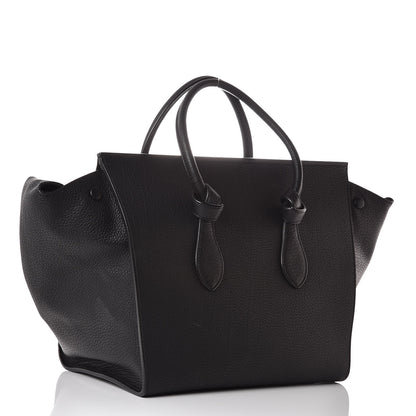 Celine Crisped Calfskin Medium Tie Knot Tote Black 2 of 15
