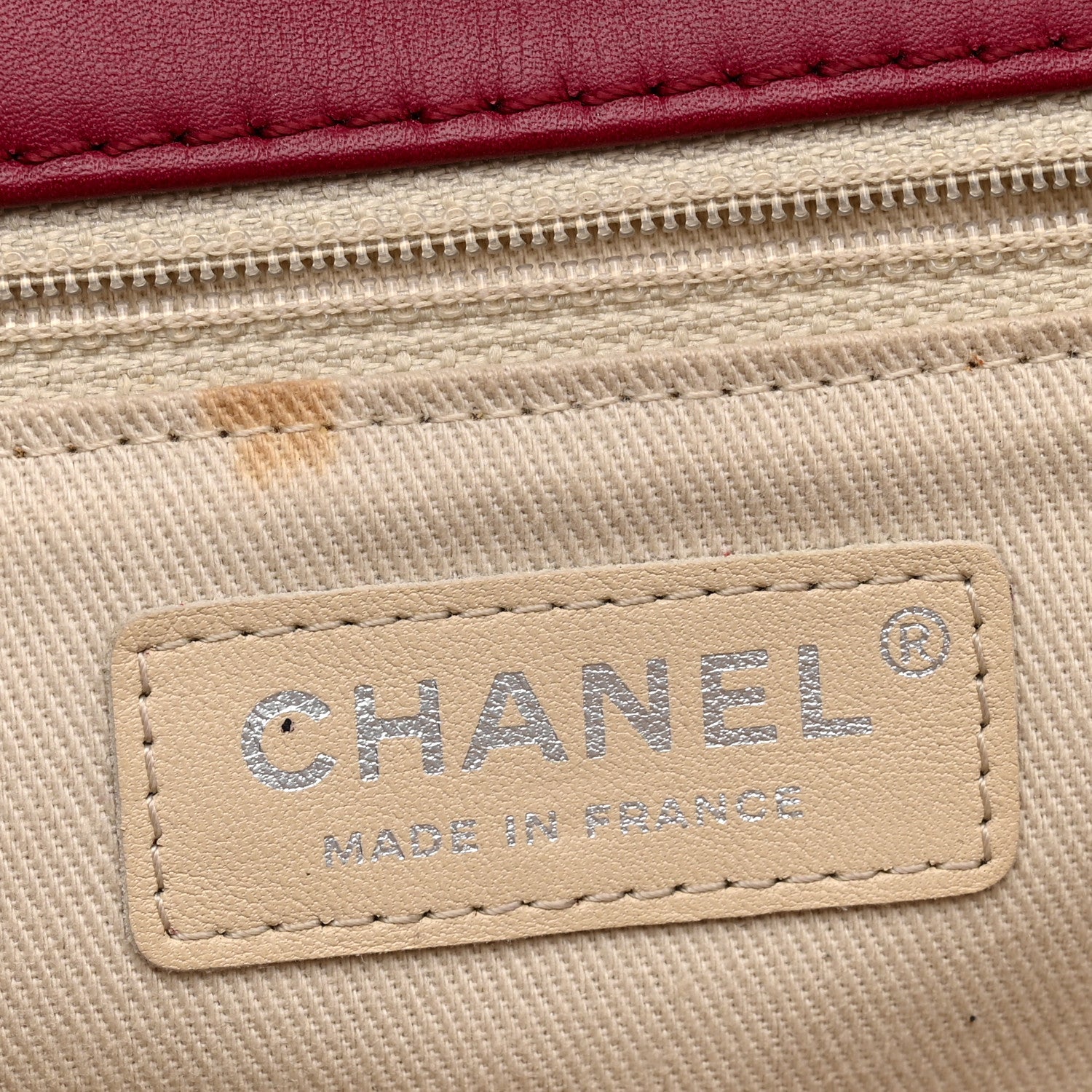 Chanel Calfskin Quilted Double Stitch Hamptons Clutch with Chain Red 6 of 13