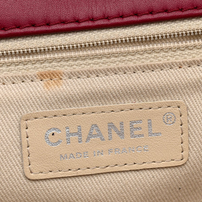 Chanel Calfskin Quilted Double Stitch Hamptons Clutch with Chain Red 6 of 13