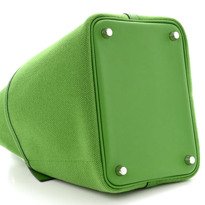 Hermes Toile Goeland Swift Cargo Picotin Lock 18 Vert Yucca 9 of 10