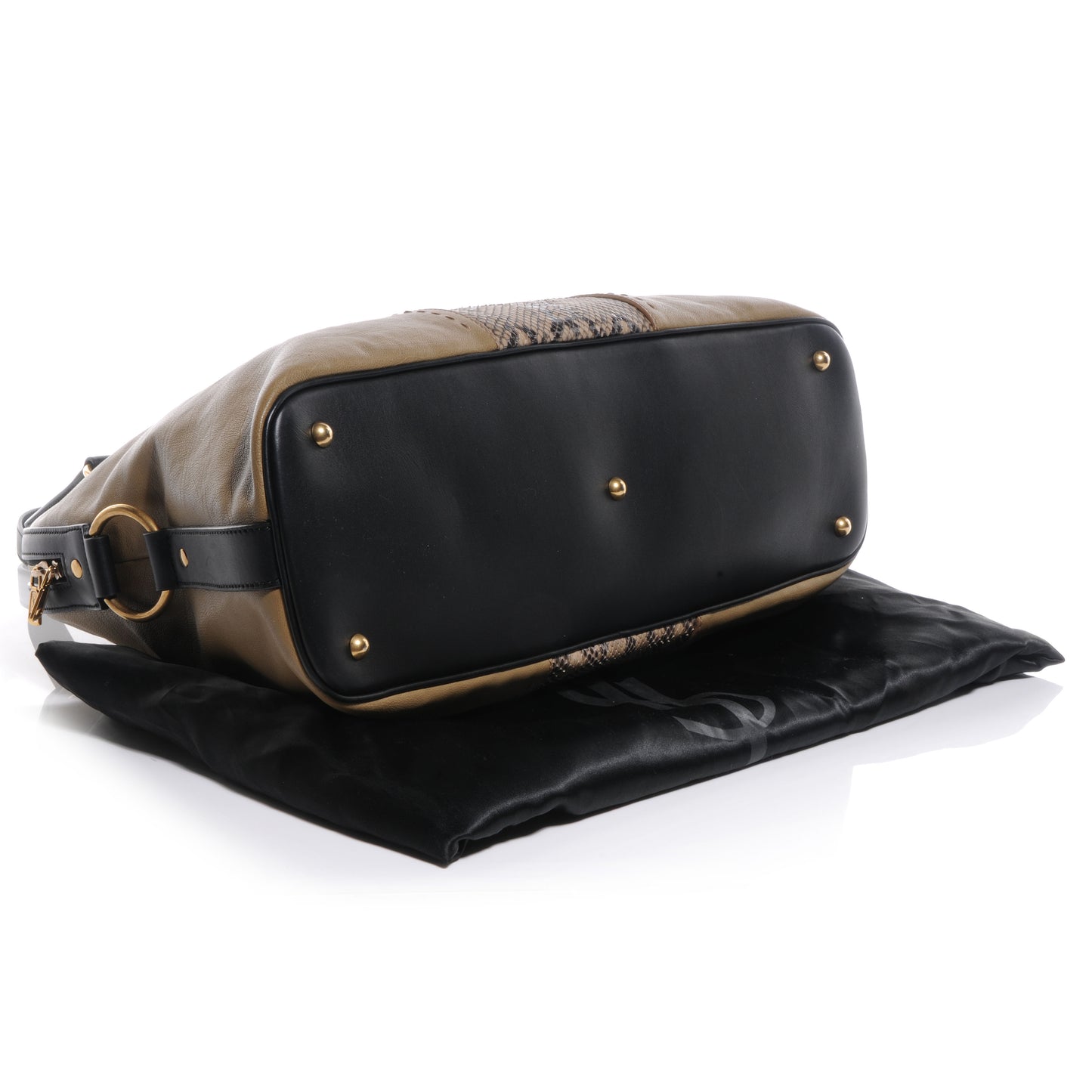 Python Oversized Muse Satchel Beige
