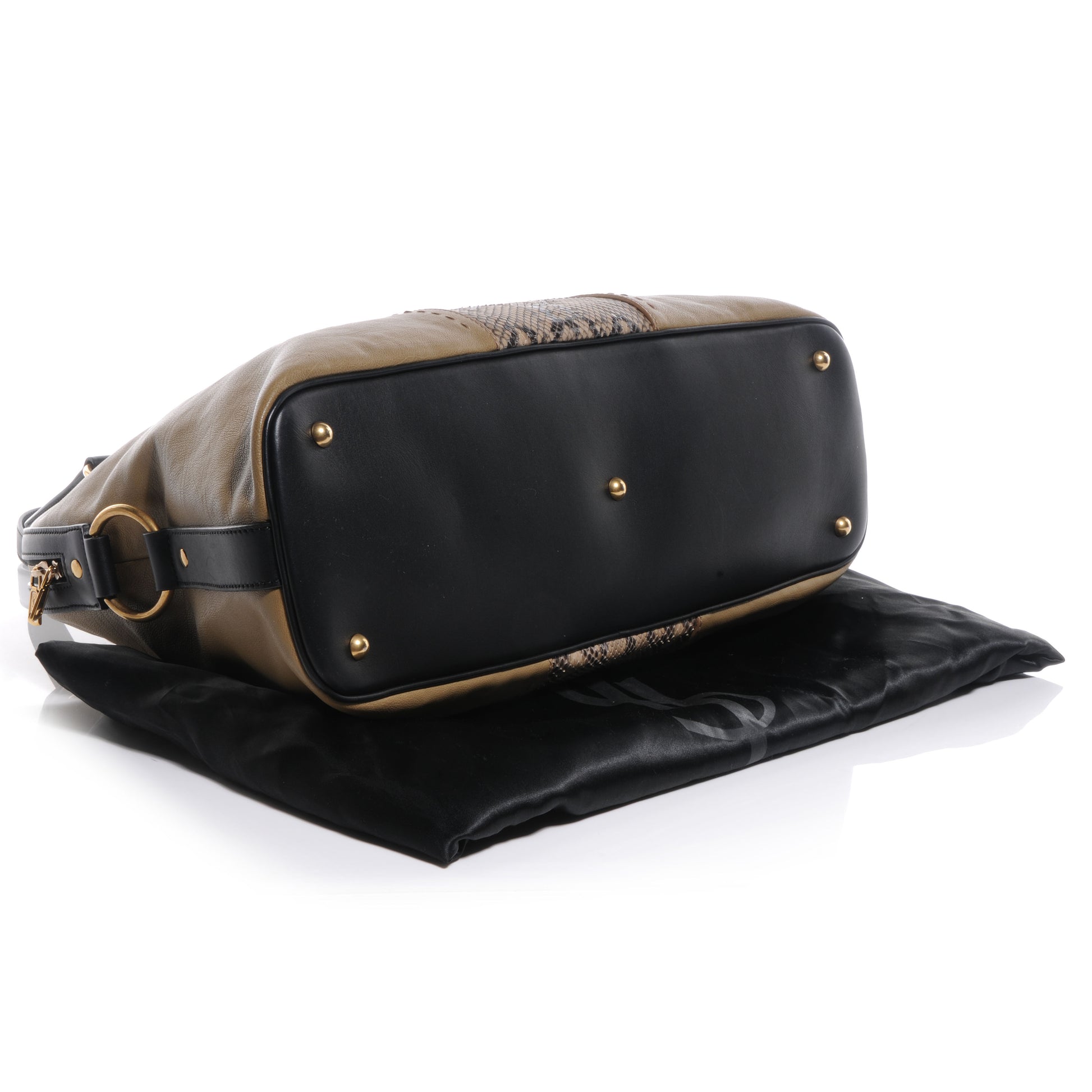 Saint Laurent Python Oversized Muse Satchel Beige 4 of 9