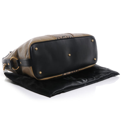 Saint Laurent Python Oversized Muse Satchel Beige 4 of 9