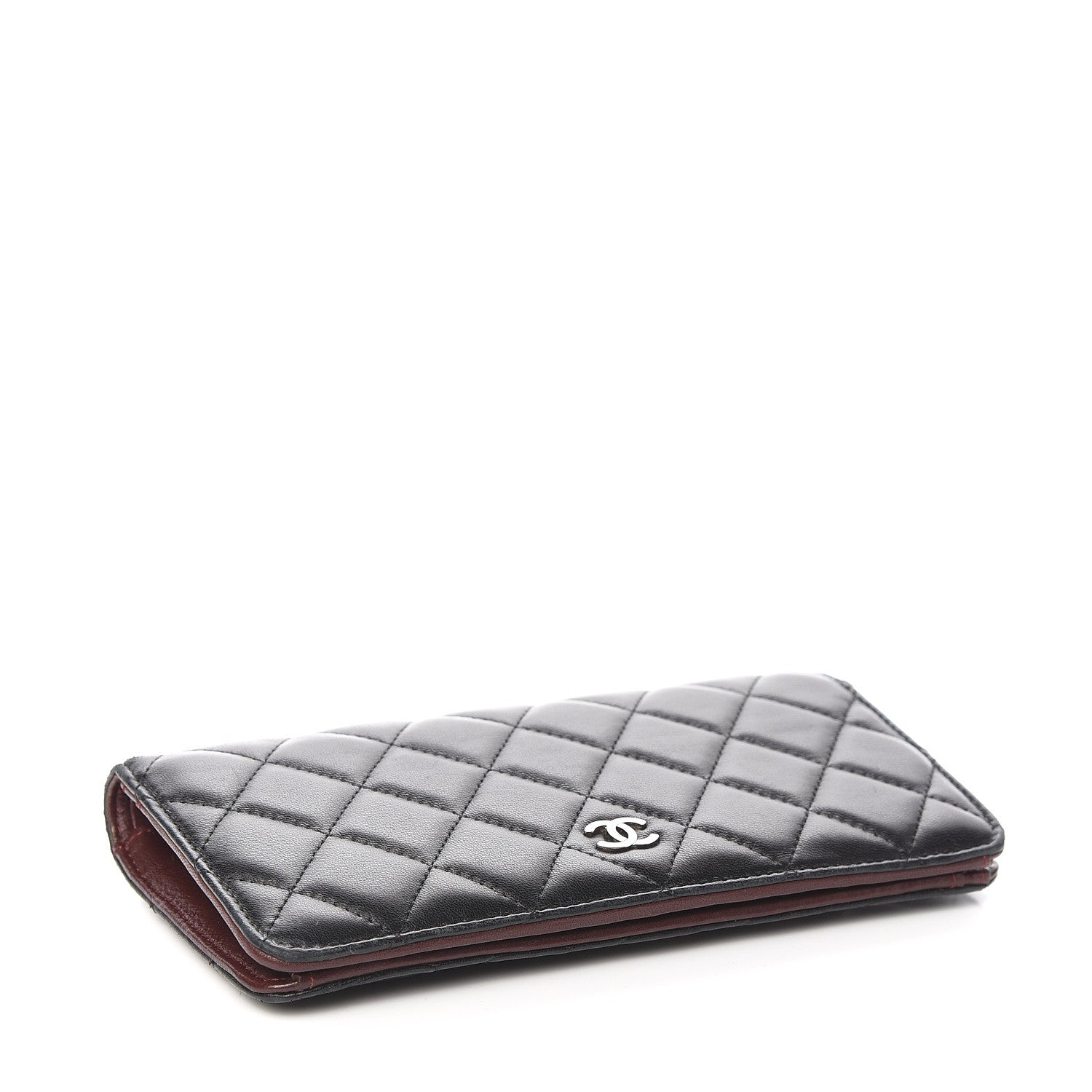 Chanel Lambskin Quilted Yen Wallet Black 4 of 8