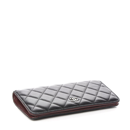 Chanel Lambskin Quilted Yen Wallet Black 4 of 8