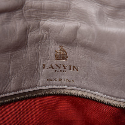 Lanvin Calfskin Quilted Large Happy Shoulder Bag Grey 6 of 12