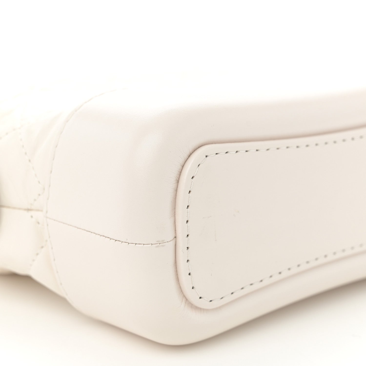 Chanel Aged Calfskin Quilted Small Gabrielle Hobo White 9 of 10