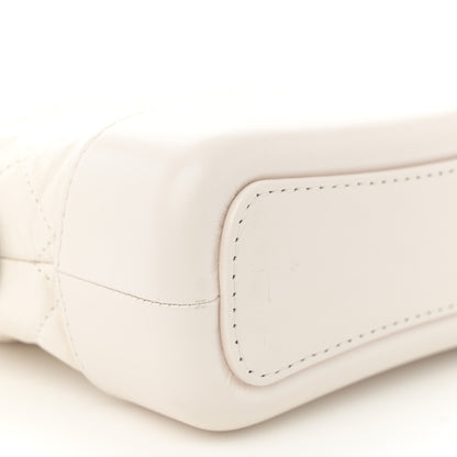 Chanel Aged Calfskin Quilted Small Gabrielle Hobo White 9 of 10