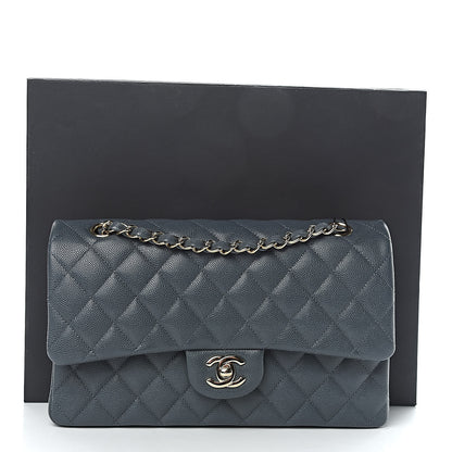 Chanel Caviar Quilted Medium Double Flap Dark Grey 11 of 11