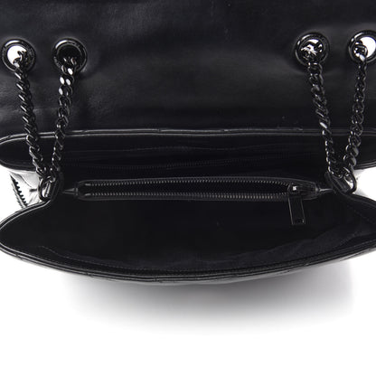 Saint Laurent Calfskin Y Quilted Monogram Medium Loulou Chain Satchel Black 5 of 11