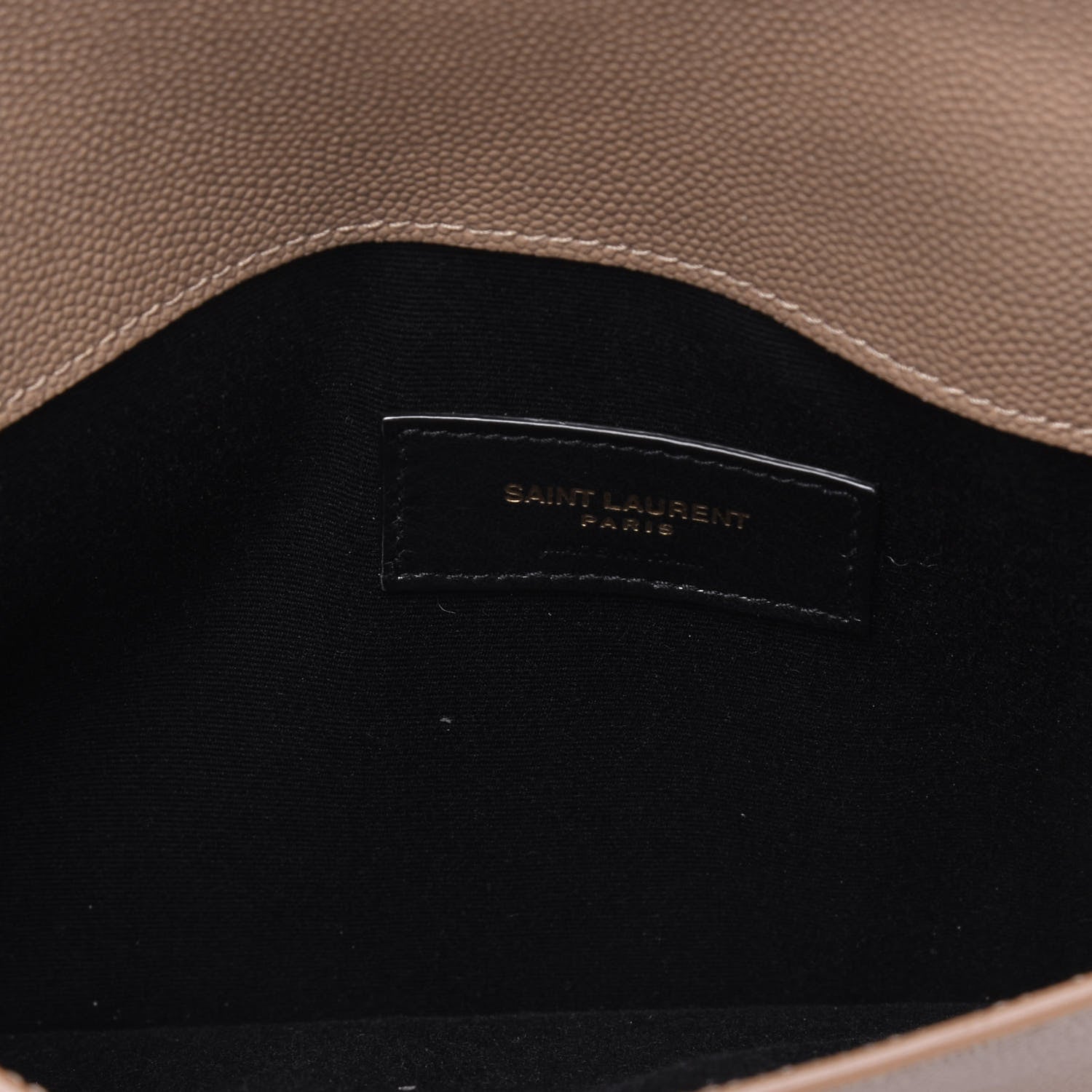 Saint Laurent Grain De Poudre Uptown Pouch Dark Beige 5 of 11