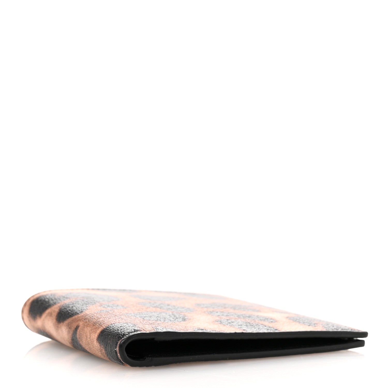 Saint Laurent Calfskin Leopard Print East West Wallet Natural Black 3 of 6