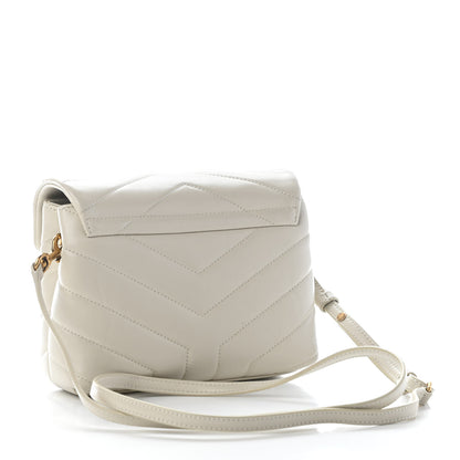 Saint Laurent Calfskin Y Quilted Monogram Toy Loulou Crossbody Bag Ivory 3 of 8