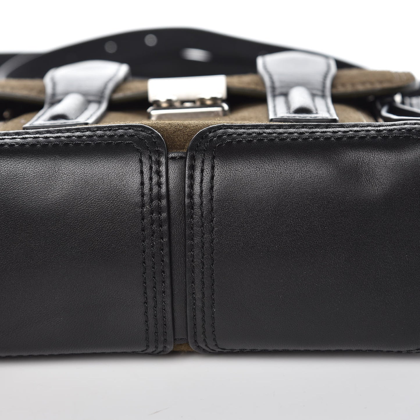 3.1 Suede Calfskin Mini Pashli Satchel Dark Moss