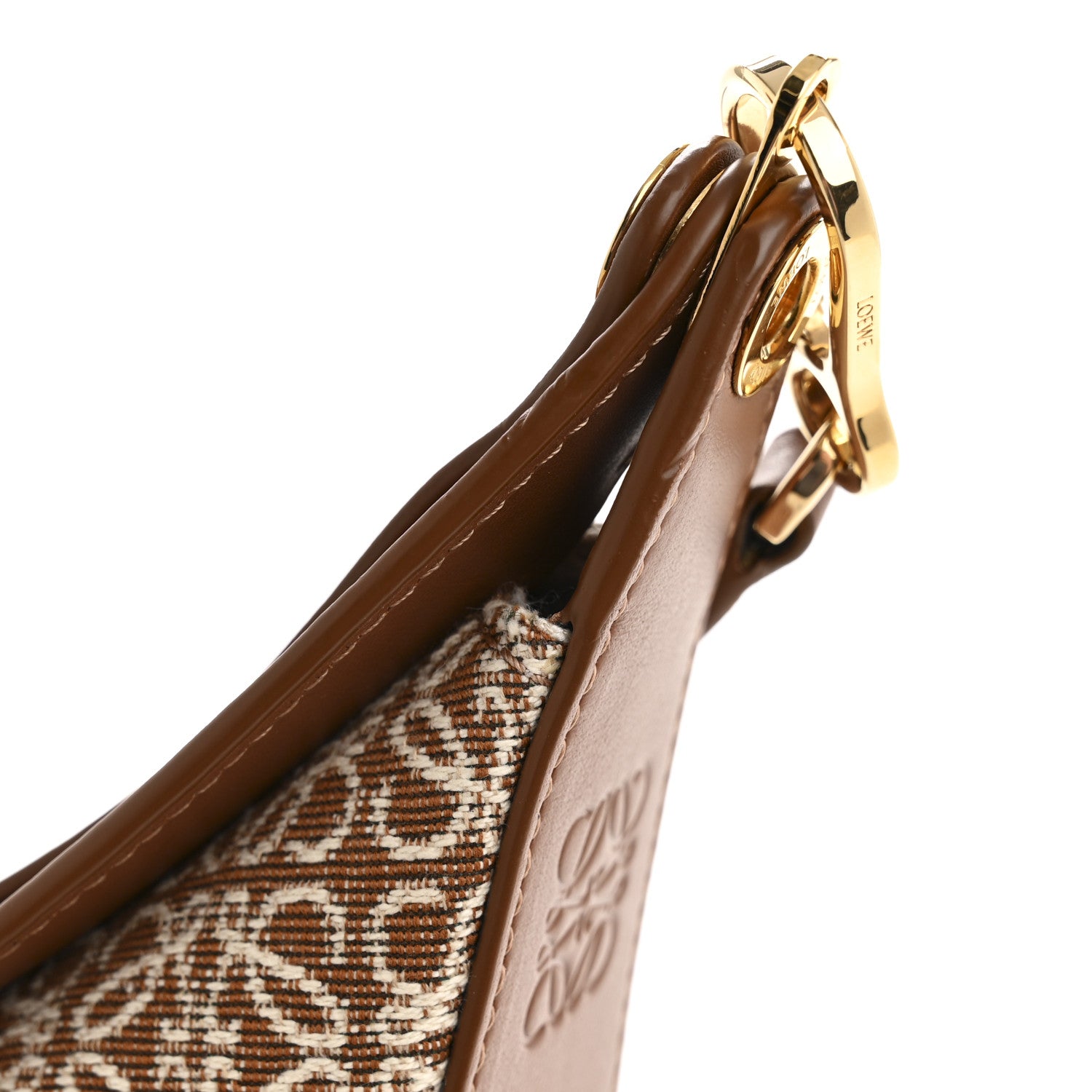 Loewe Jacquard Anagram Calfskin Luna Bag Tan Pecan 10 of 10