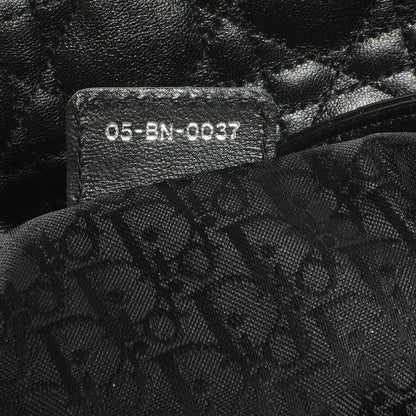 Christian Dior Lambskin Cannage Medium Dior Soft Hobo Black 8 of 8