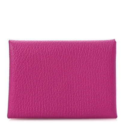 Hermes Chevre Mysore Calvi Duo Card Case Magnolia 1 of 10