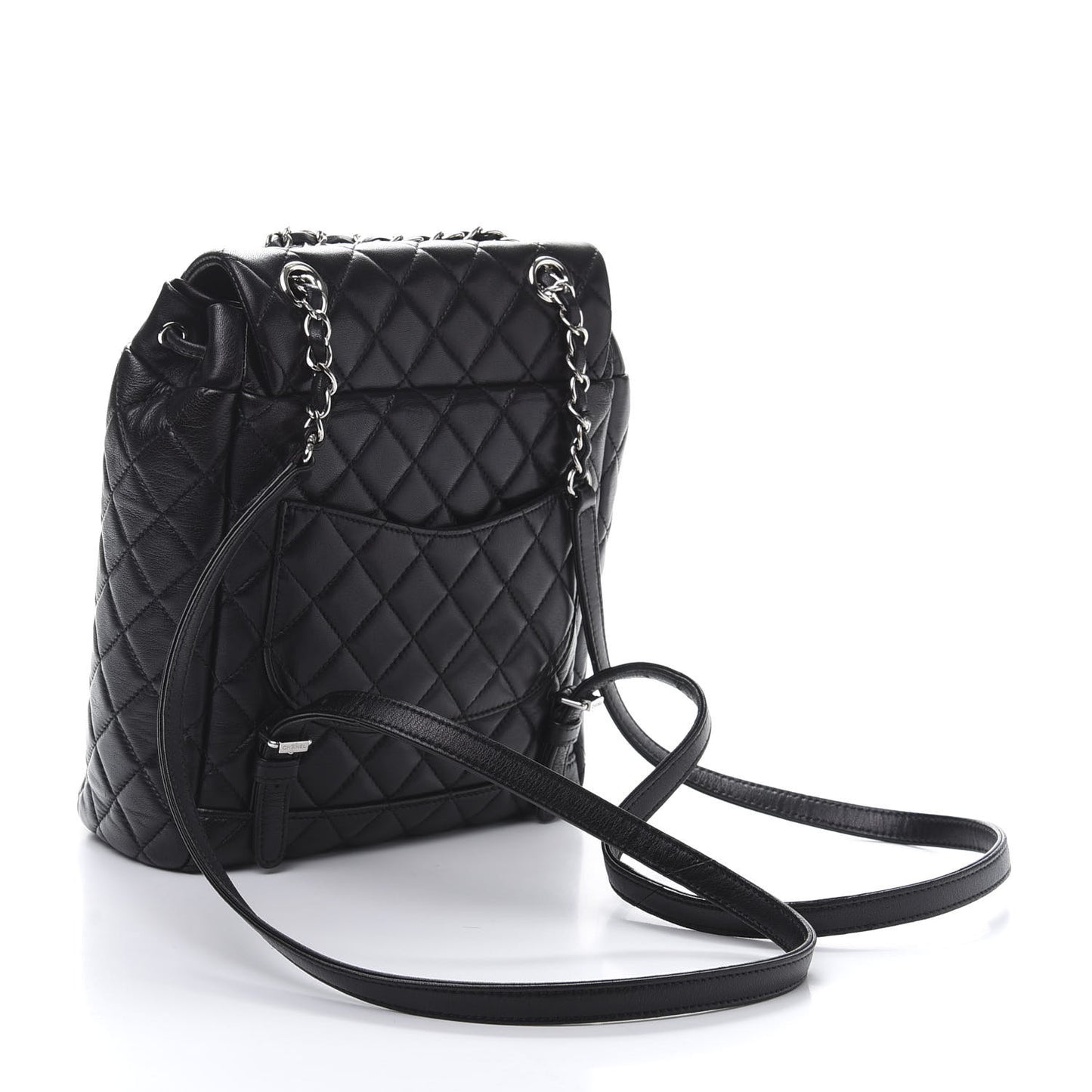 Lambskin Quilted Small Urban Spirit Backpack Black