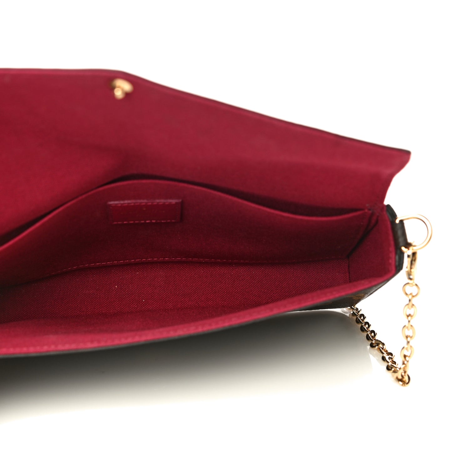 Monogram Pochette Felicie Chain Wallet Fuchsia