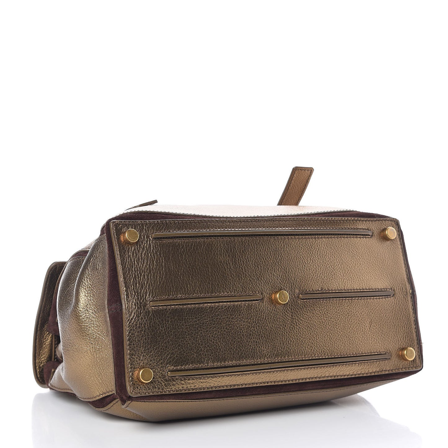 Calfskin Suede Medium Muse Two Bronze
